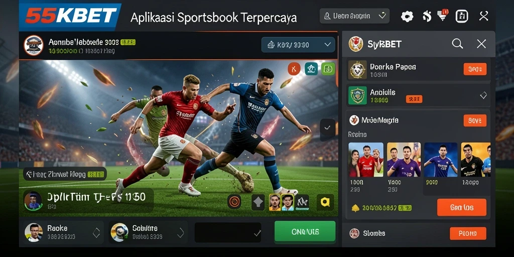 Tampilan gameplay menarik dari aplikasi Sportsbook 55KBET.