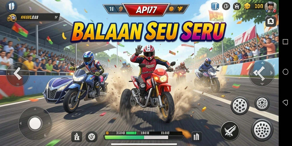 Gameplay Racing yang menegangkan dan seru di API77.