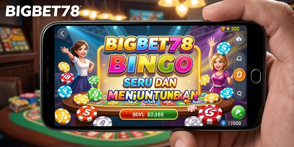 Tampilan gameplay seru di BIGBET78 dengan suasana Bingo yang hidup.