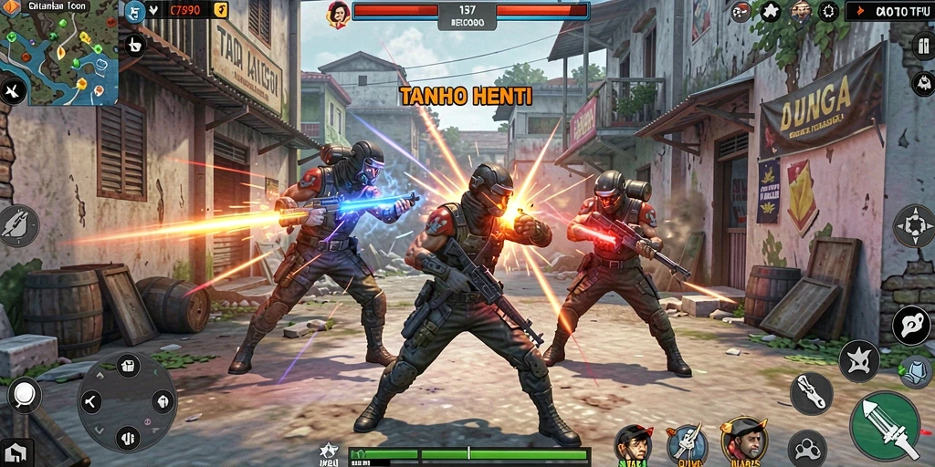 Screenshot utama C7890 menampilkan aksi berintensitas tinggi dari gameplay.