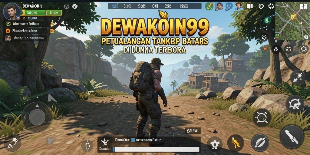 Tampilan gameplay epik DEWAKOIN99 di dunia terbuka.