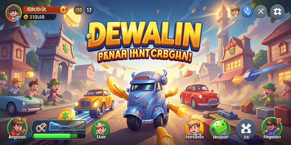 Tampilan gameplay menantang dan seru dari DEWALIN.