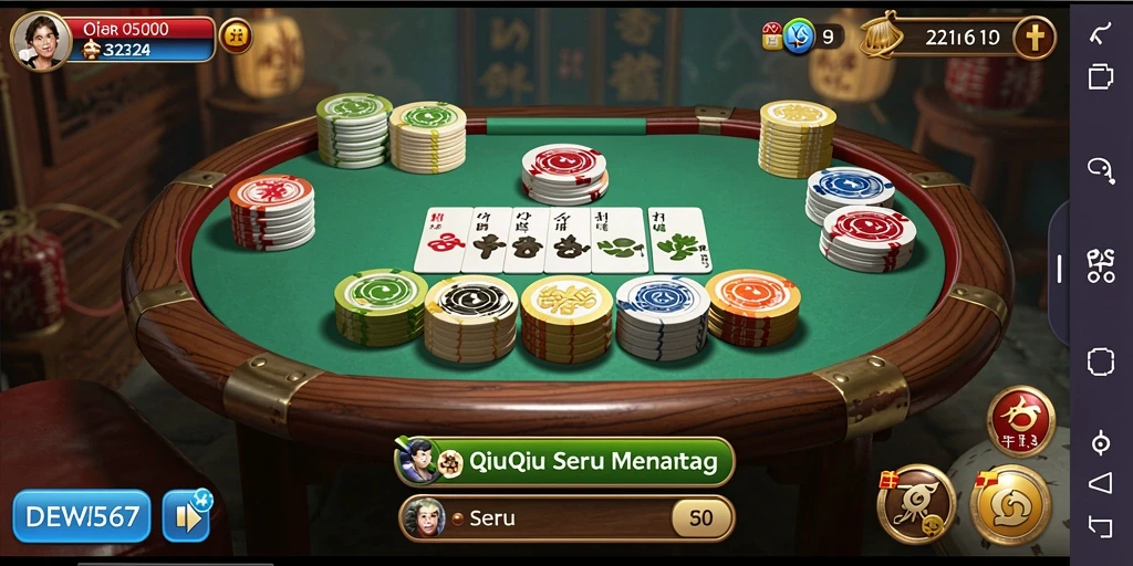 Screenshot menunjukkan gameplay seru dari DEWI567 dengan pemain yang bertanding.