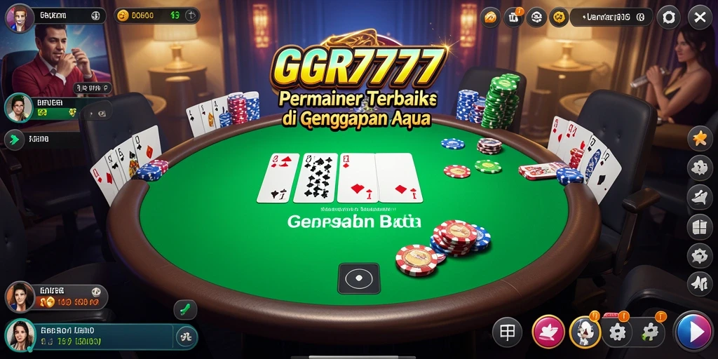 Screenshot GGR7777 menampilkan pengalaman bermain Poker yang mendebarkan.
