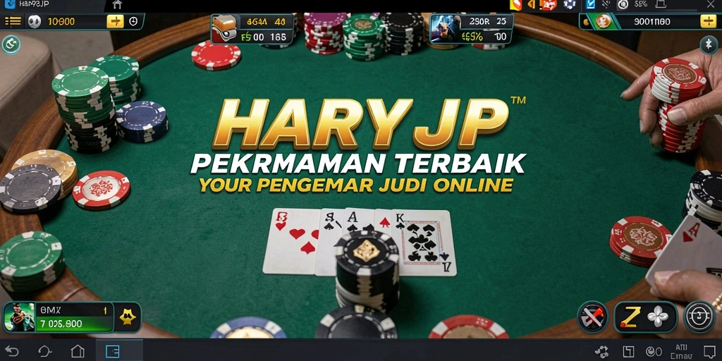 Tampilan gameplay menarik dari HARAPJP yang memukau dalam setiap sesi Poker.