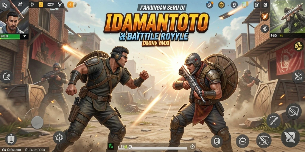 Tangkapan layar menampilkan aksi seru dalam game Battle Royale IDAMANTOTO.