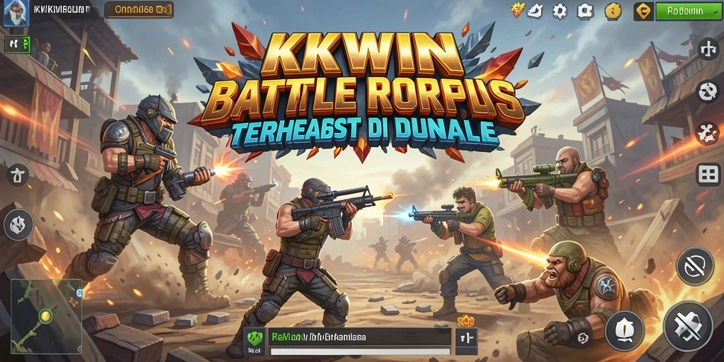 Tangkapan layar KKWIN menampilkan aksi seru pertempuran Battle Royale.