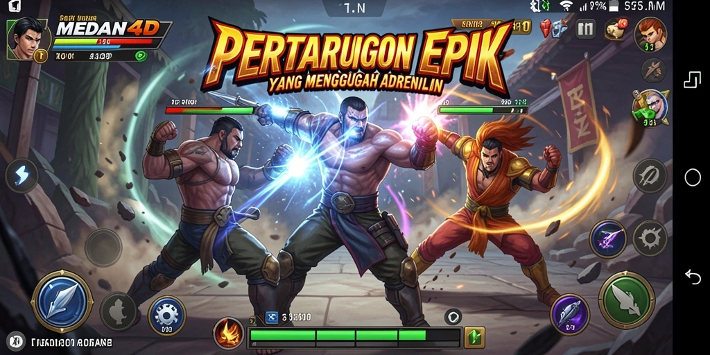 Tampilan gameplay Fighting yang mendebarkan dan penuh aksi.
