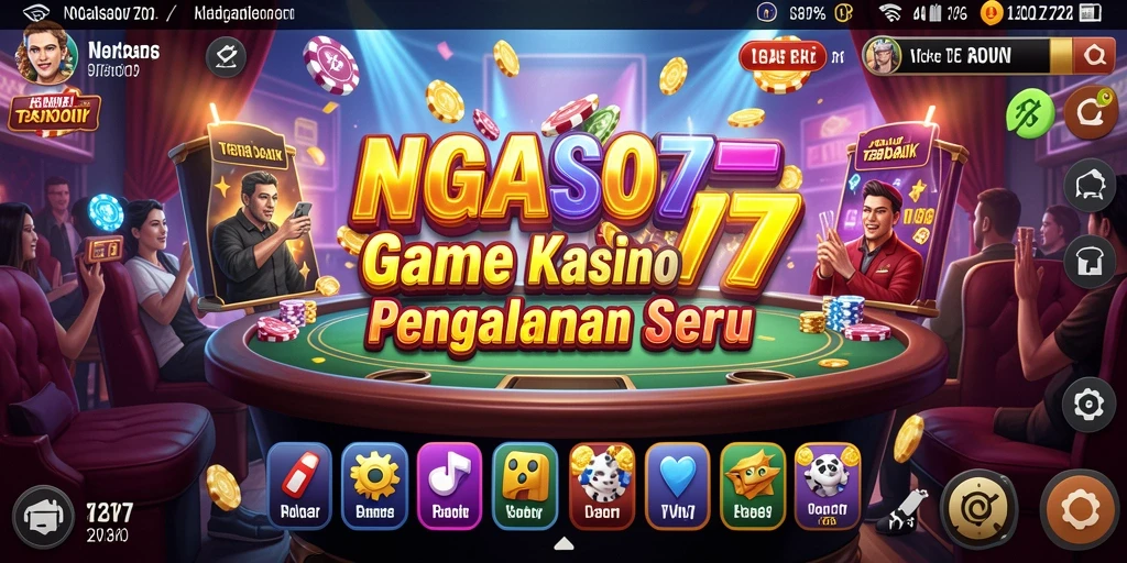 Screenshot gameplay NGASO77 menampilkan suasana kasino yang menarik.