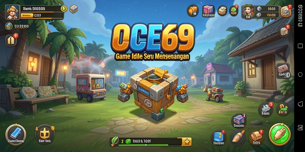 Gameplay OCE69 dengan elemen Idle yang menyenangkan.
