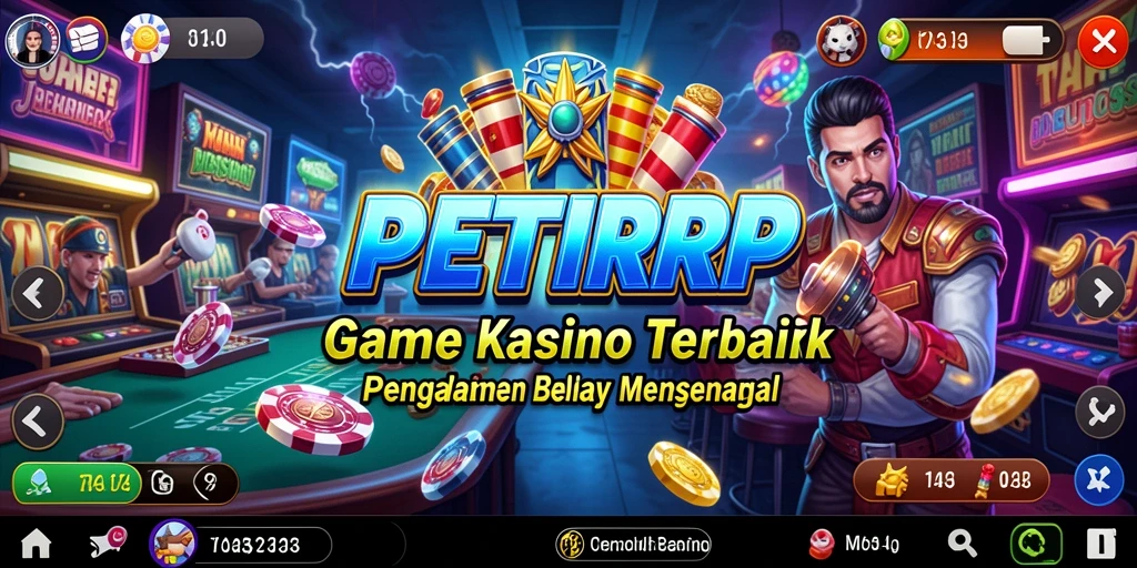 Tampilan gameplay PETIRRP yang menarik dalam suasana Kasino.