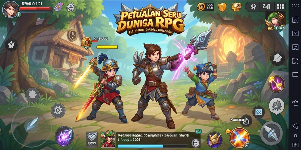 Tampilan gameplay REMI101 yang memukau dengan aksi RPG yang menegangkan.