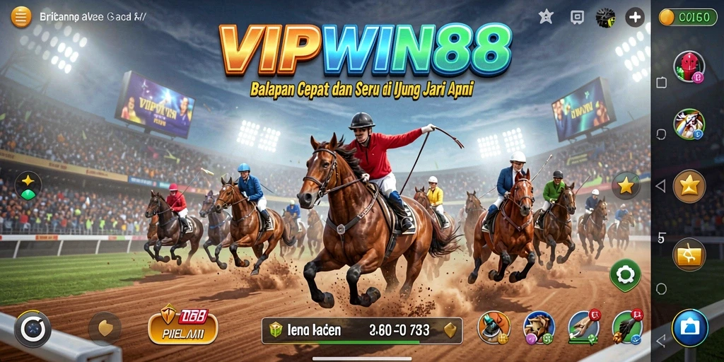 Tangkapan layar utama dari gameplay VIPWIN88 menampilkan balapan mendebarkan.