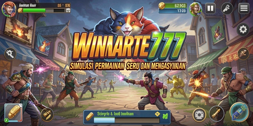 Screenshot gameplay WINRATE777 yang menunjukkan aksi seru dalam simulasi permainan.